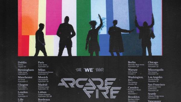 Arcade Fire&#39;s WE tour started in Dublin and includes shows in Birmingham, Manchester, Glasgow and Lo<em></em>ndon in the UK