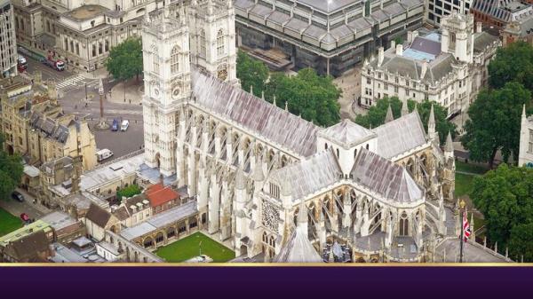 File photo dated 9/7/2021 of an aerial view of Westminster Abbey in central Lo<em></em>ndon wher<em></em>e The Queen&#39;s funeral will be held. Issue date: Friday September 9, 2022.