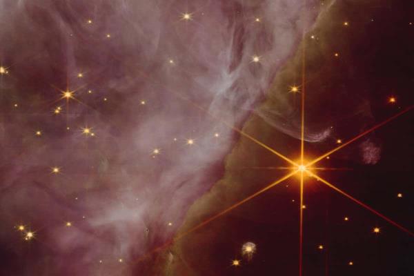 JWST捕捉到了猎户座星云中破坏气体和尘埃的热恒星